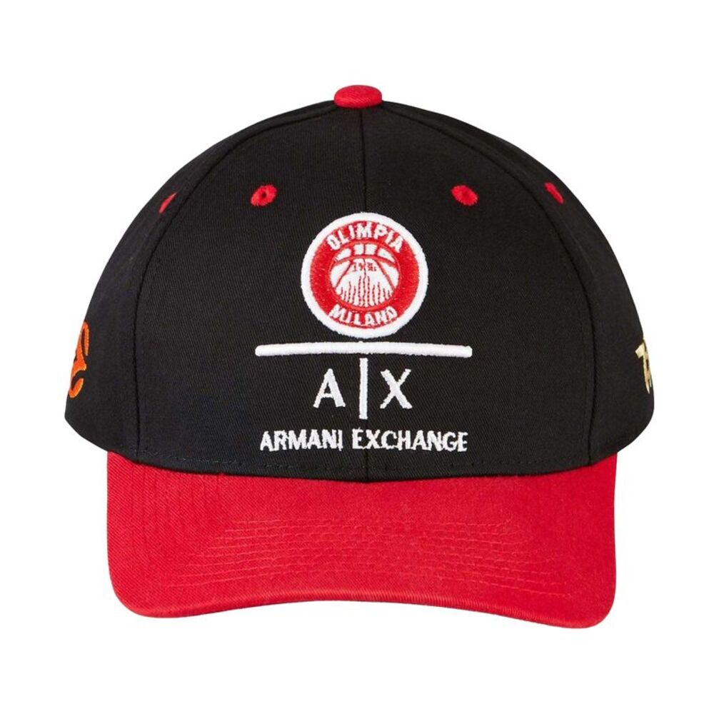Tokyo Time Unisex Adult AX Olimpia Milano Baseball Cap / Black/Red